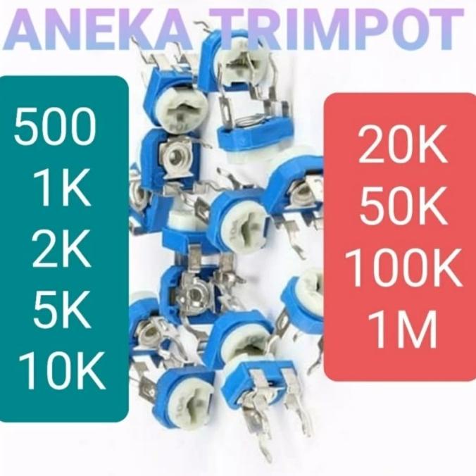 Trimpot Vr 501 102 103 203 503 104 105 Rotary Potentiometer ไขควง Trim Blue