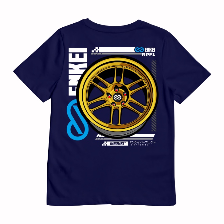 KRMK เสื้อยืด Distro สําหรับเด็ก Unisex พร้อมภาพขอบ ENKEI RPF1 V2