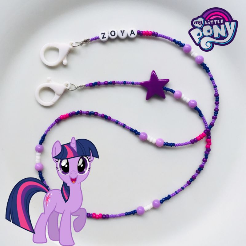 LITTLEPONY TWILIGHT MASK STRAP - CHARACTER CHILDRENS MASK STRAP - HIJAB MASK COVER