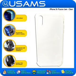 Usams iPhone Xr นาฬิกาฟิวชั่น เคสใส ป้องกันการแตก บาง เกราะทหาร