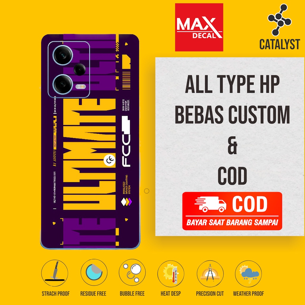 (ซื้อ 1 แถม 2) Garskin Skin Redmi note 12 pro 5G - Mugen Code - M2SC สามารถปรับแต่งได้ - เคสสติ๊กเกอ