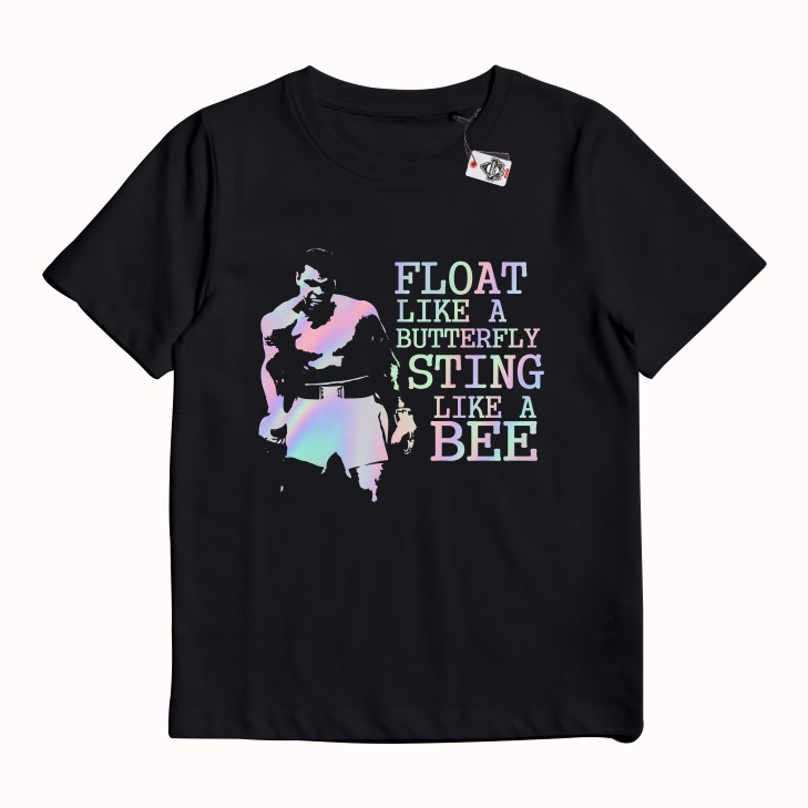 KRMK T-Shirt เสื้อ Distro Unisex พร้อมภาพ MUHAMMAD ALI คําคมโฮโลแกรม