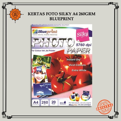 กระดาษภาพถ่าย Blueprint Silky A4 260g