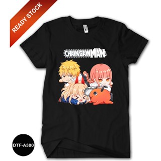 เสื้อยืด ผ้าฝ้าย ลาย Chainsaw Man 24s DTF-A380 สําหรับเด็ก