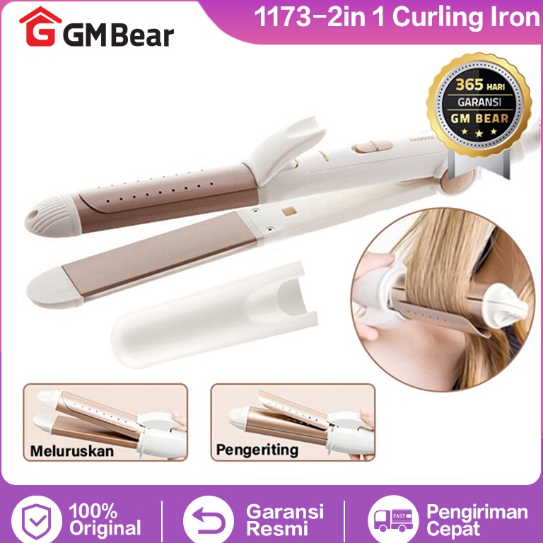 ไวรัล!.. เครื่องหนีบผม GM Bear (2 in 1) 1173 - เครื่องหนีบผมมืออาชีพมัลติฟังก์ชั่น