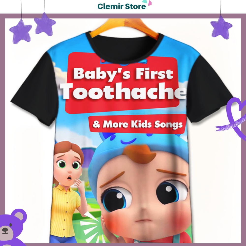 Baby John Little Angel Baby First Toothache เสื้อยืดเด็กสําหรับเด็กอายุ 1-12 ปี | Baby John Little A
