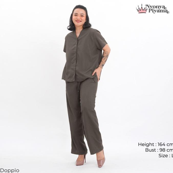 Mrs Pajama Poly Bamboo Pajama Set Pajama Pants Cozy 03 - Doppio,XL