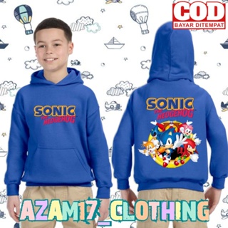 เสื้อแจ็กเก็ตกันหนาว มีฮู้ด ลาย Sonic The Hedgehog Games สําหรับเด็กผู้ชาย และเด็กผู้หญิง