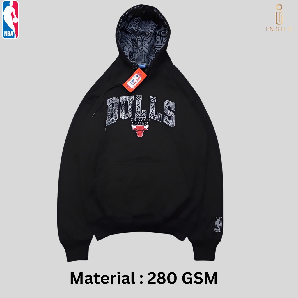 Katun Nba Bulls Premium Men& 39;s เสื้อกันหนาวมีฮู้ด วัสดุผ้าฝ้ายเวียดนาม