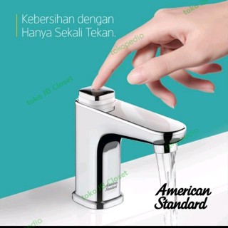 ก๊อกน้ําอ่างล้างจาน โครเมี่ยม มาตรฐานอเมริกา Easyflo Push Sink Faucet -Jhaksinshope