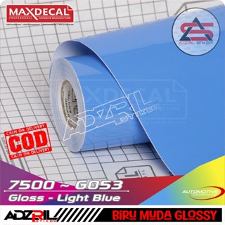 Scotlet Maxdecal สีฟ้าอ่อน (สีฟ้าอ่อน) 7500- G053 / สก๊อตเล็ตรถจักรยานยนต์ / สก๊อตเล็ตรถ / สก๊อตเล็ตตู้ปลา / สก๊อตเล็ตเคลือบเงา / สติกเกอร์มันวาว / สติกเกอร์กันรอยขีดข่วน / สก็อตสีฟ้าอ่อน / สก๊อตเล็ตบลู / รูปลอกโลหะ ตัวถัง