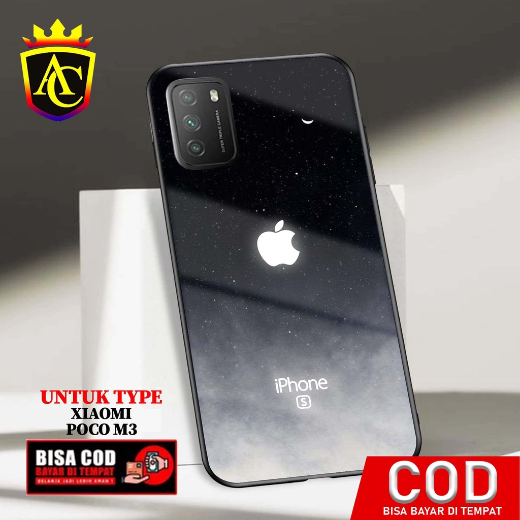 เคส Xiaomi Poco M3 - เคสต่างๆ - [ APPLE ] - Softcase Glass - Hardcase Glossy - เคสแฟชั่น hp Xiaomi Poco M3 - Casing hp - ตัวป้องกัน hp - Kesing hp - โทรศัพท์ Xiaomi Poco M3 ใหม่ล่าสุดและขายดีที่สุด Mica