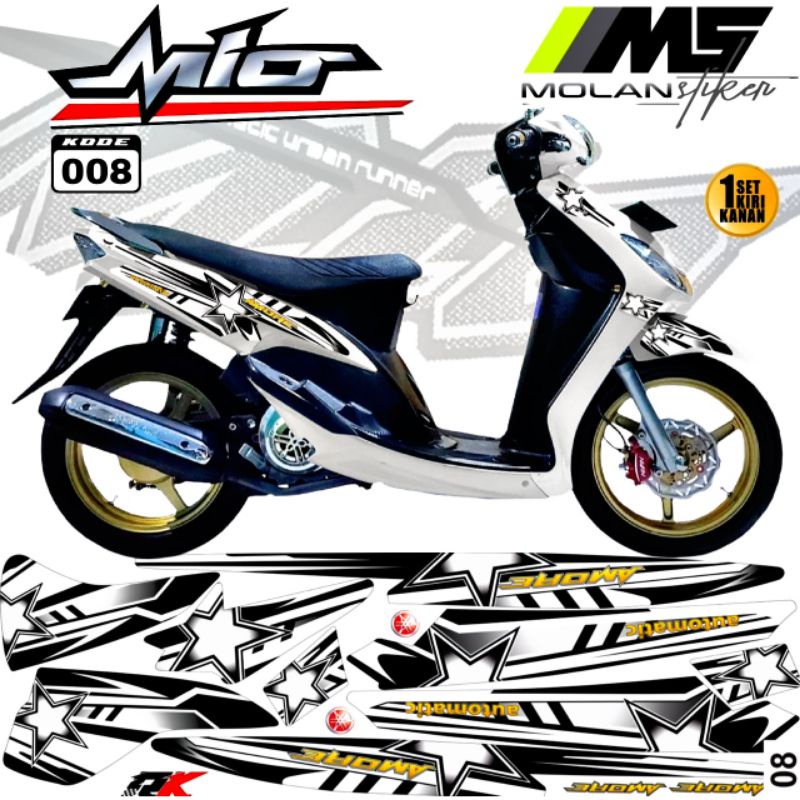 สติ๊กเกอร์รูปลอก Striping Variation Mio Sporty (Mio AMORE & MIO Z Automatic) /Mio Smile /Mio คาร์บูเ