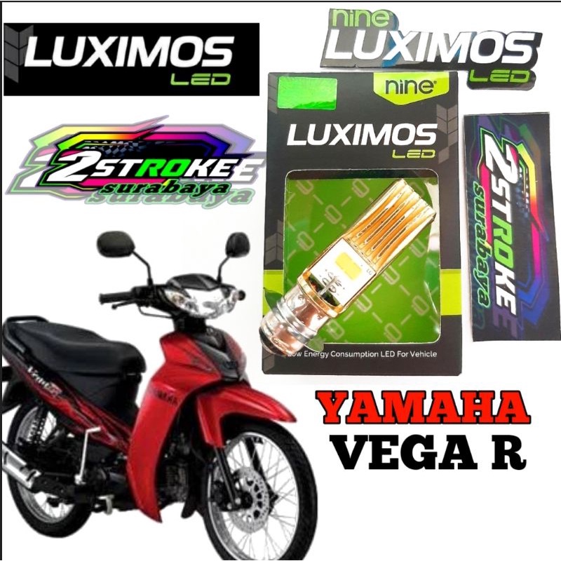 CAHAYA DOP / FRONT LIGHT BULB / MOTORCYCLE MAIN LED LUXIMOS NINE YAMAHA VEGA R NEW 110 AC / DC 12VOL