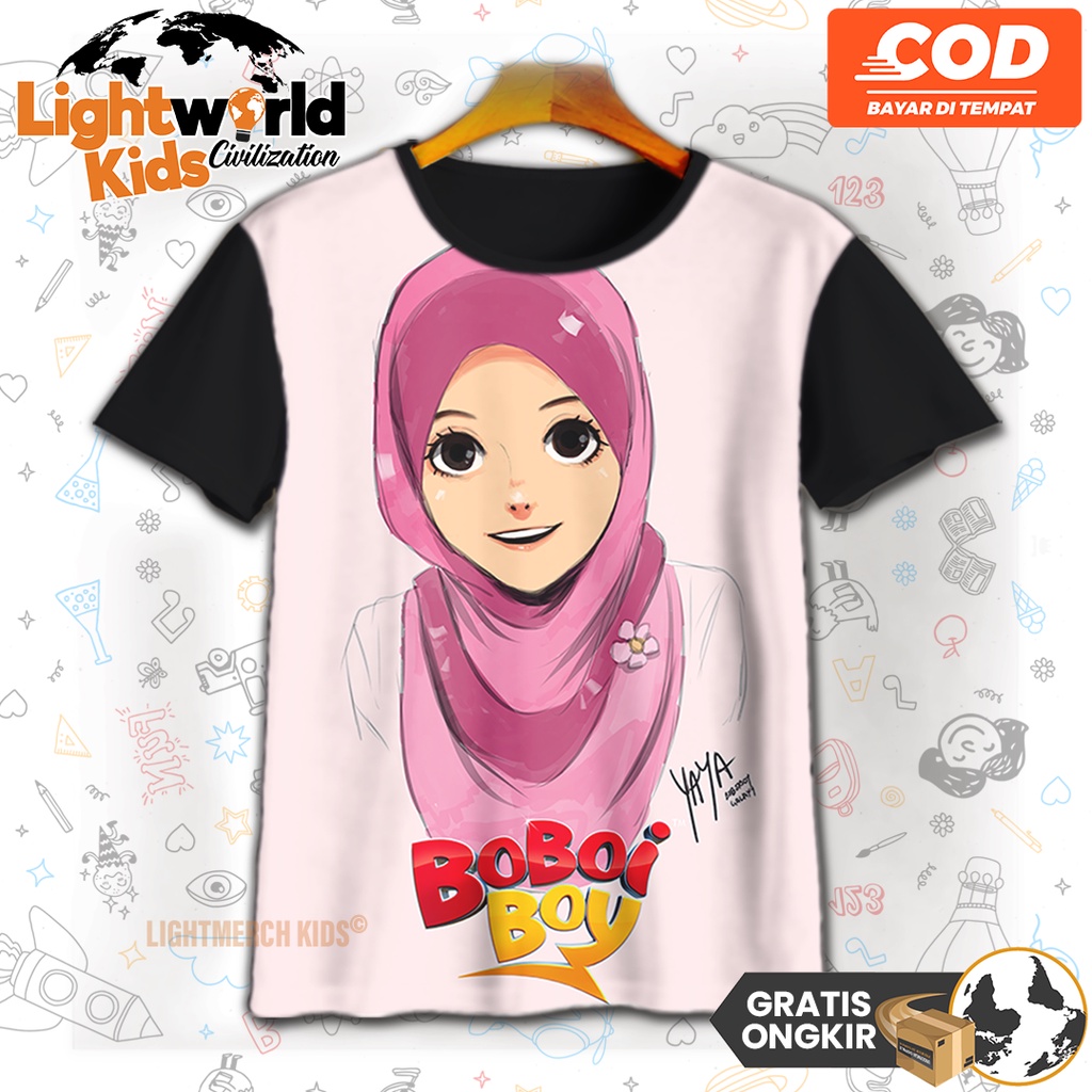 Anime Kids T-Shirt - เสื้อยืดเกม 3D น่ารัก - เสื้อยืดพิมพ์ลาย Yaya Bobiboy Galaxy v2 สําหรับเด็กอายุ