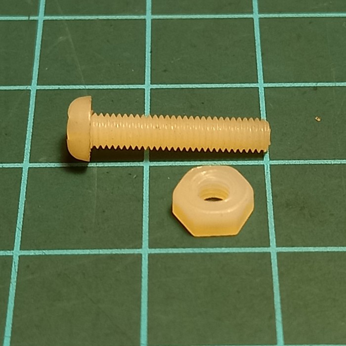 Kr18097 M3 X 15 Nylon Plastic Bolt Jp พร้อมน็อต