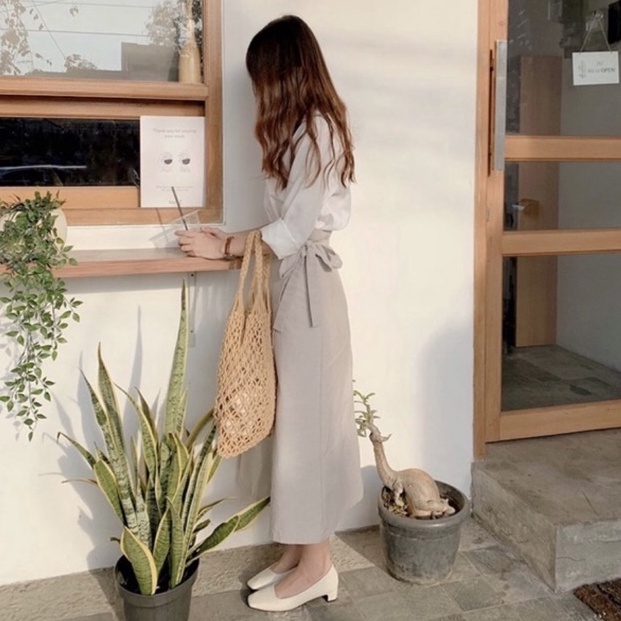 KANON - Hazuki Wrap Skirt - ลุคเกาหลี Wrap Skirt