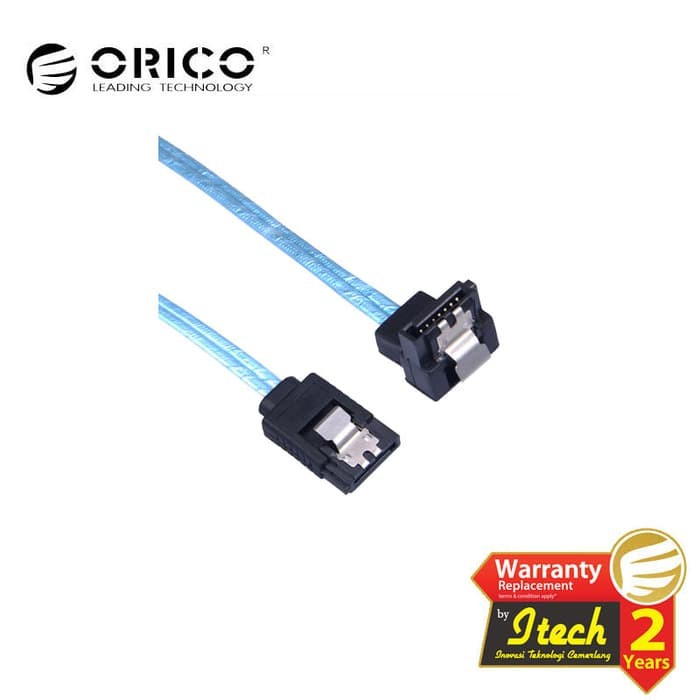 Sata Orico Cpd-7P6G-Ba90 Serial Sata Iii Cable พร้อมสลักล็อค, 6 Gbps