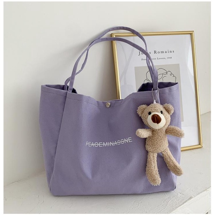 หุ้นจํากัด!.. JK 851 1KG FITS 4PCS AESTHETIC PICNIC TOTE BAG แฟชั่นนําเข้า BONUS ฟรีตุ๊กตา E6816 T88