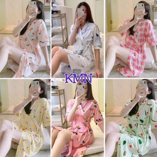 F⚡Ash Brand SET ชุดนอน HP KIMONO Flower HKM KMN Shopping Now