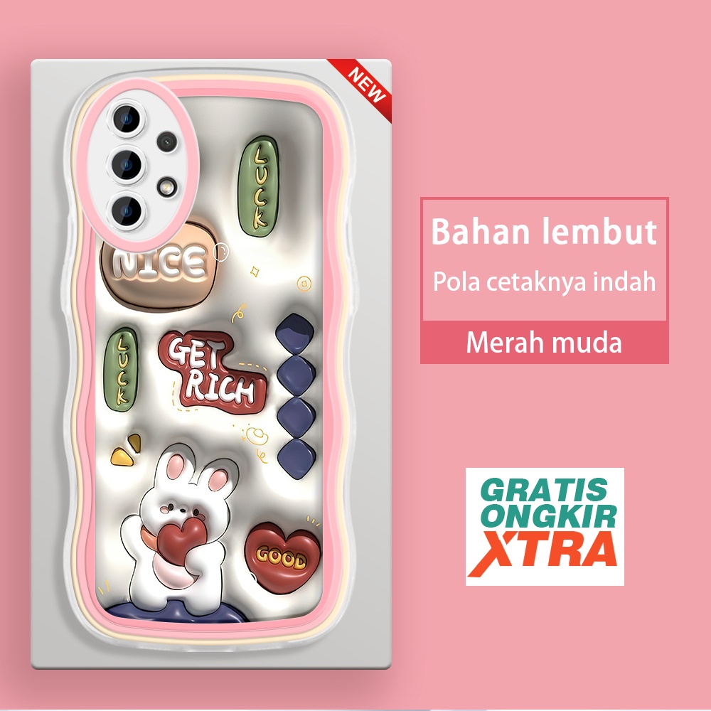 Samsung M32 M23 M22 M21 M12 M11 M10 M02 5G 4G Case 3D Cute Be Rich Goodlucky NiceDay Kesing hp Casin