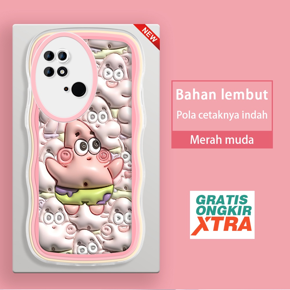 Xiaomi MI POCO C40 X3 M5 M5S M3 M3 F4 Pro GT NFC 5G Case 3D Cute Patrick Star Kesing hp cassing jell