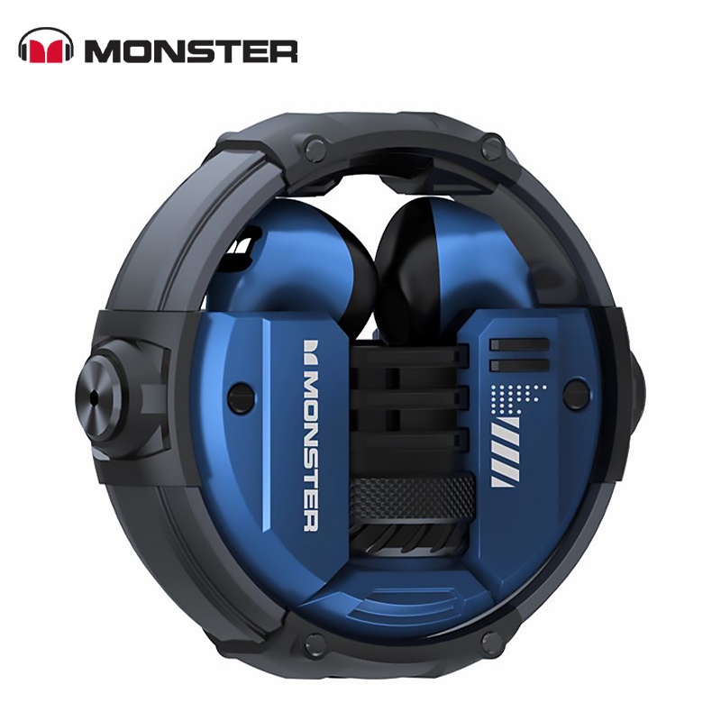 R3S Monster Headphone True Wireless Gaming Bluetooth 5.2 Latency ต่ํา - Xkt10 - สีน้ําเงิน R3WS