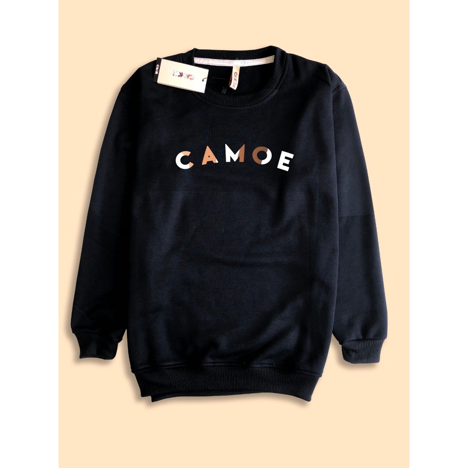 เสื้อสเวตเตอร์ Camo Curve Crewneck พร้อมโลโก้ Distro