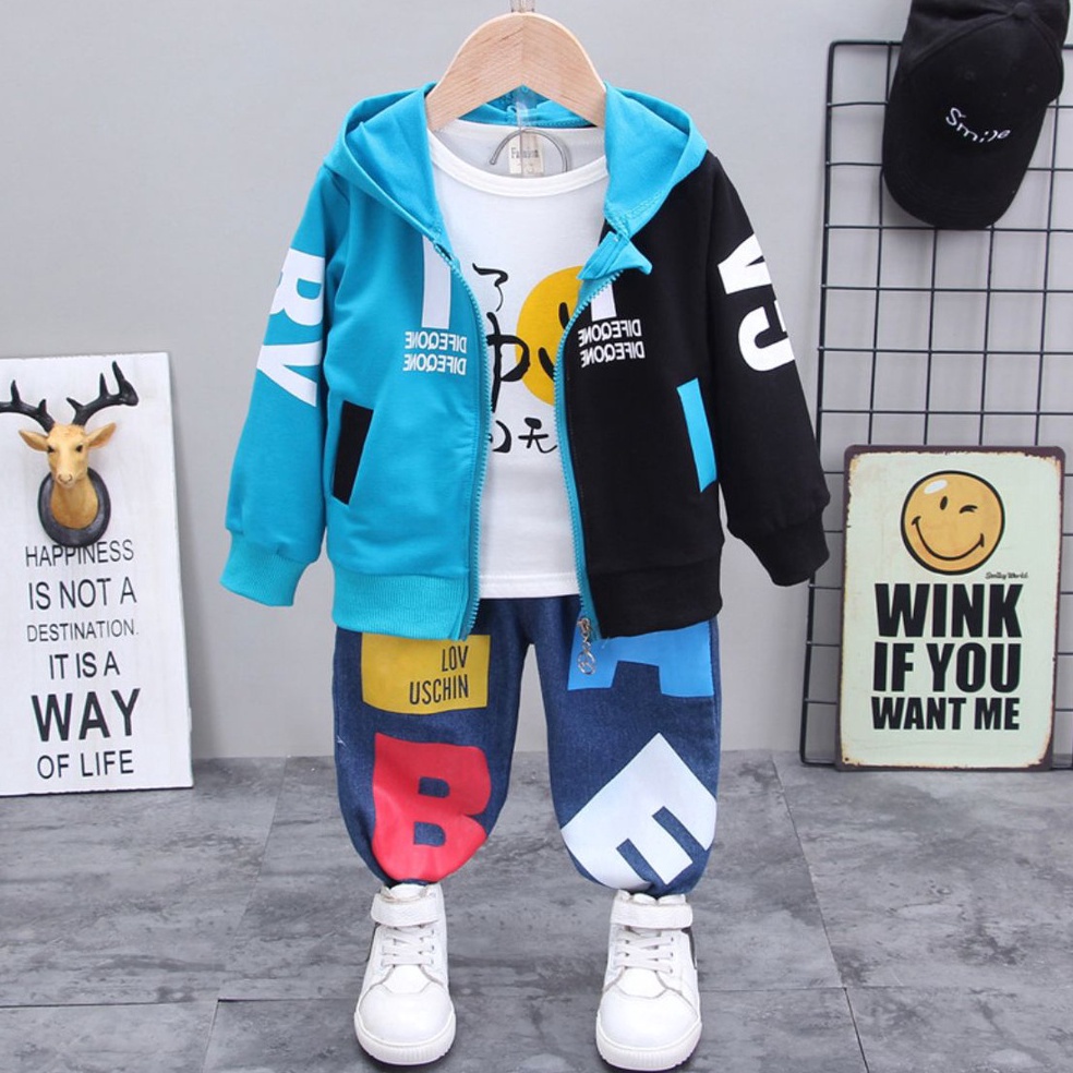 ราคาถูกที่สุด 3 IN 1 BOYS HOODIE SET DFQ MOTIF 6 MONTHS - 5 YEARS คุณภาพดีที่สุด SUPERMARIO_KIDS