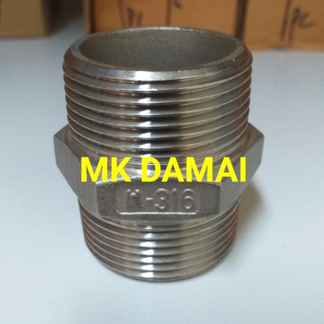 จุกนมคู่ Ss316 ด้าย 2" (นิ้ว) จุกนมคู่ 150 Ss 316