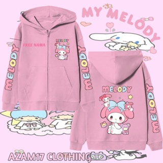 เสื้อแจ็กเก็ตกันหนาว มีฮู้ด แต่งซิป ลาย My Melody Sanrio สําหรับเด็กผู้ชาย และเด็กผู้หญิง