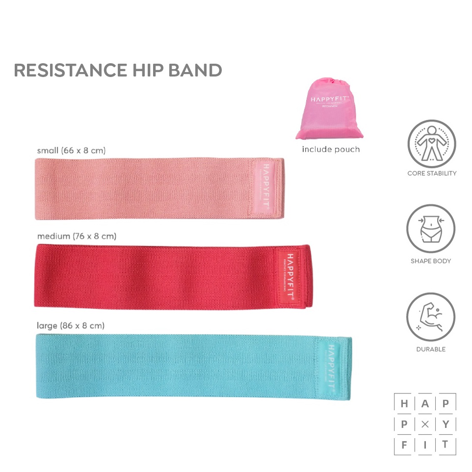 IMMEDIATELY SEND HAPPYFIT - Resistance Hip Band / Anti Slip Squat Band