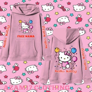 เสื้อแจ็กเก็ตกันหนาว มีฮู้ด ลาย Hello Kitty น่ารัก สําหรับเด็กผู้ชาย และเด็กผู้หญิง