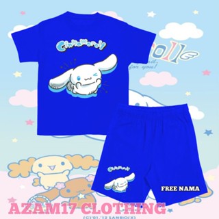 เสื้อยืด กางเกงขาสั้น พิมพ์ลาย Cinnamoroll Cinnammon Sanrio สําหรับเด็กผู้ชาย ผู้หญิง