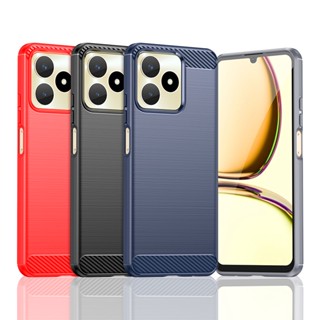 เคสมือถือ แบบนิ่ม คาร์บอนไฟเบอร์ กันกระแทก สําหรับ Realme C53 Realme C53