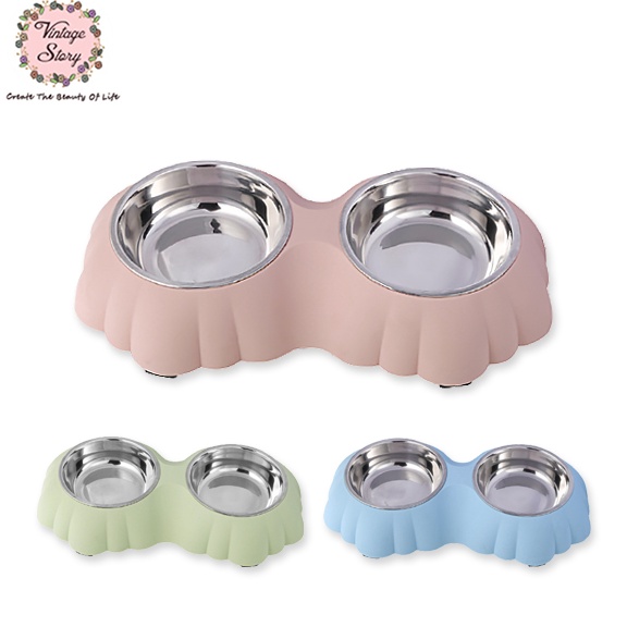 HOT VS - เครื่องป้อนน้ําดื่มสุนัขและแมวรูปดอกไม้ 38.4x22x6cm