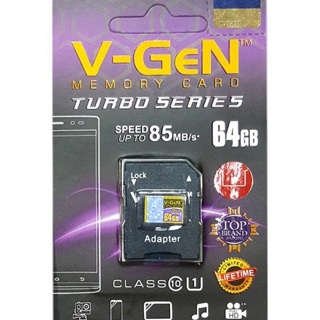 ขายดีที่สุด!! V-gen หน่วยความจํา Micro Sd 64gb + อะแดปเตอร์การ์ดหน่วยความจํา 64gb + อะแดปเตอร์เทอร์โบ Vgen 10 กล้อง Mmc Sdhc DSLRs ของแท้