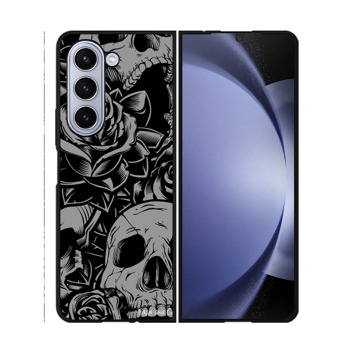 Casing Case Softcase Hardcase Samsung Galaxy Z Fold 5 5G Skulls and Roses DF108