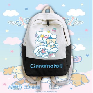 กระเป๋าเป้สะพายหลัง กระเป๋านักเรียน พิมพ์ลาย Cinnamoroll Free Sanrio Cinnamon สําหรับเด็กอนุบาล