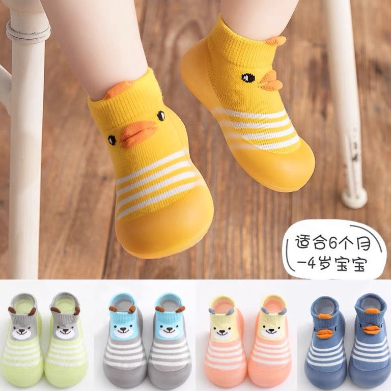 Pro HematI3u8T PW4-Baby Prewalker รองเท้าถุงเท้าตัวละครลายกันลื่น