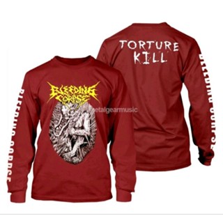 เสื้อแขนยาว HADEATH - BLEEDING CORPSE - สีเลือดหมู