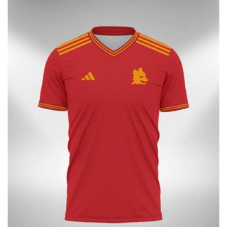เสื้อกีฬาแขนสั้น ลายทีม Roma Home 2023