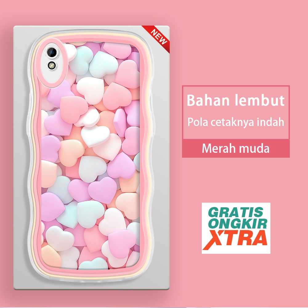 Redmi 6 6A 7 8 8A K40S 9A 9C 10A 9T 10C 10 5Gเคสโทรศัพท์ที่มีสีสัน3D Love PillรูปแบบWave BorderกรณีJ