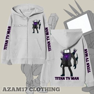 เสื้อแจ็กเก็ต เสื้อฮู้ดดี้ มีซิป Titan Tv Man Free Name Tv Man Boss สําหรับเด็กผู้ชาย ผู้หญิง