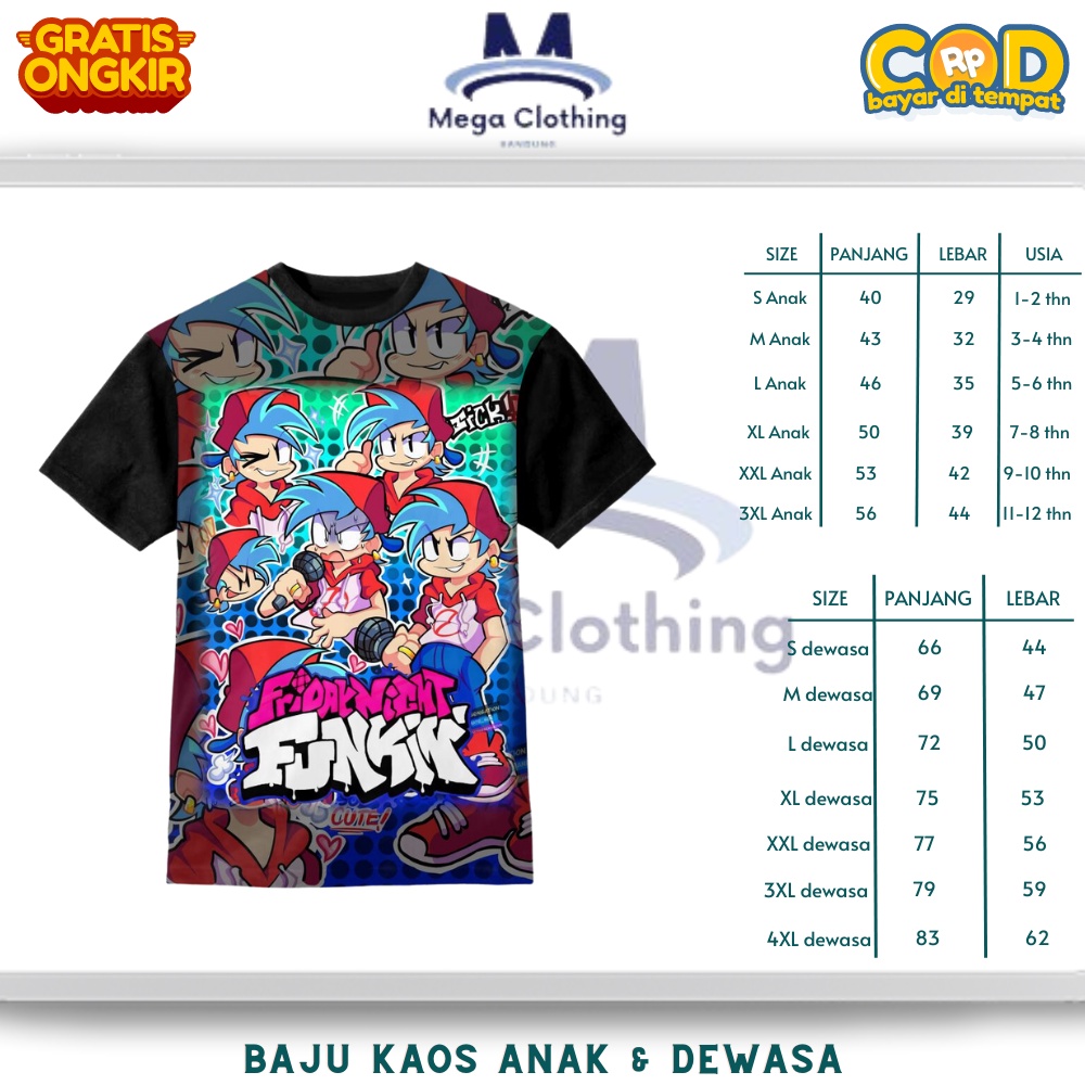 Friday Night Funkin BF เสื้อยืดสําหรับเด็กและผู้ใหญ่ - เสื้อผ้าคู่สําหรับเด็กและผู้ใหญ่ Friday Night