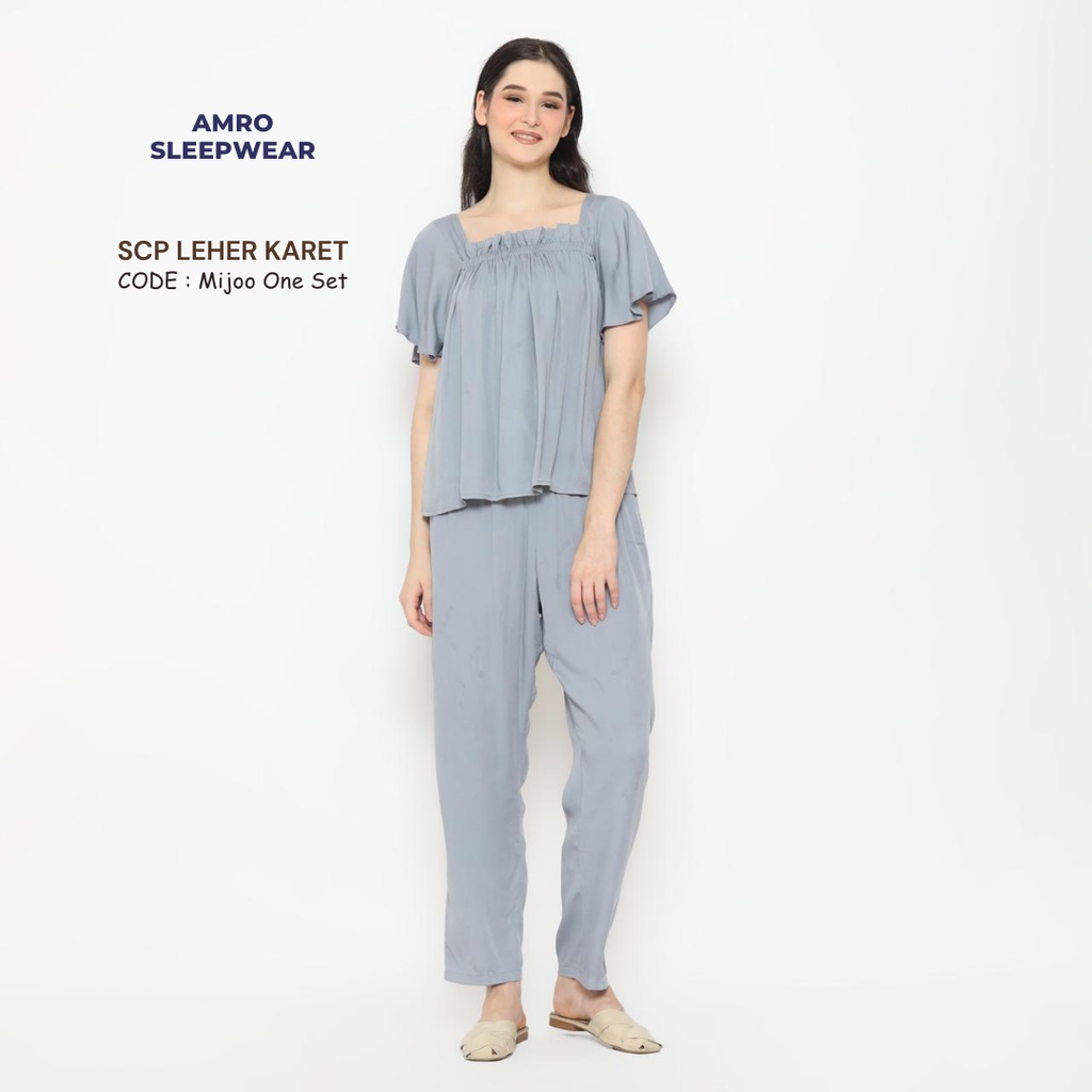 AMRO SLEEPWEAR - MIJOO ONE SET - SCP RUBBER NECK TWILL - SCP198
