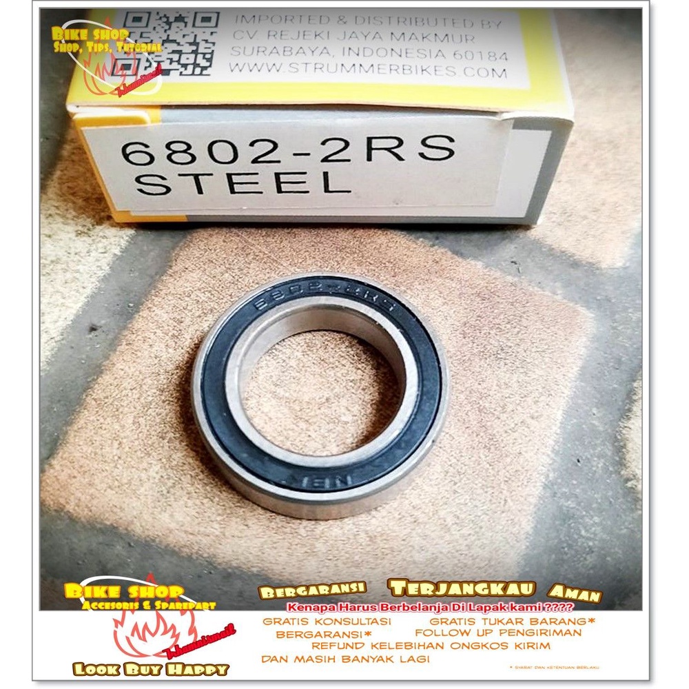 แบริ่งดุมล้อเหล็กสําหรับ STRUMMER 6802 2RS MTB BMX Bike