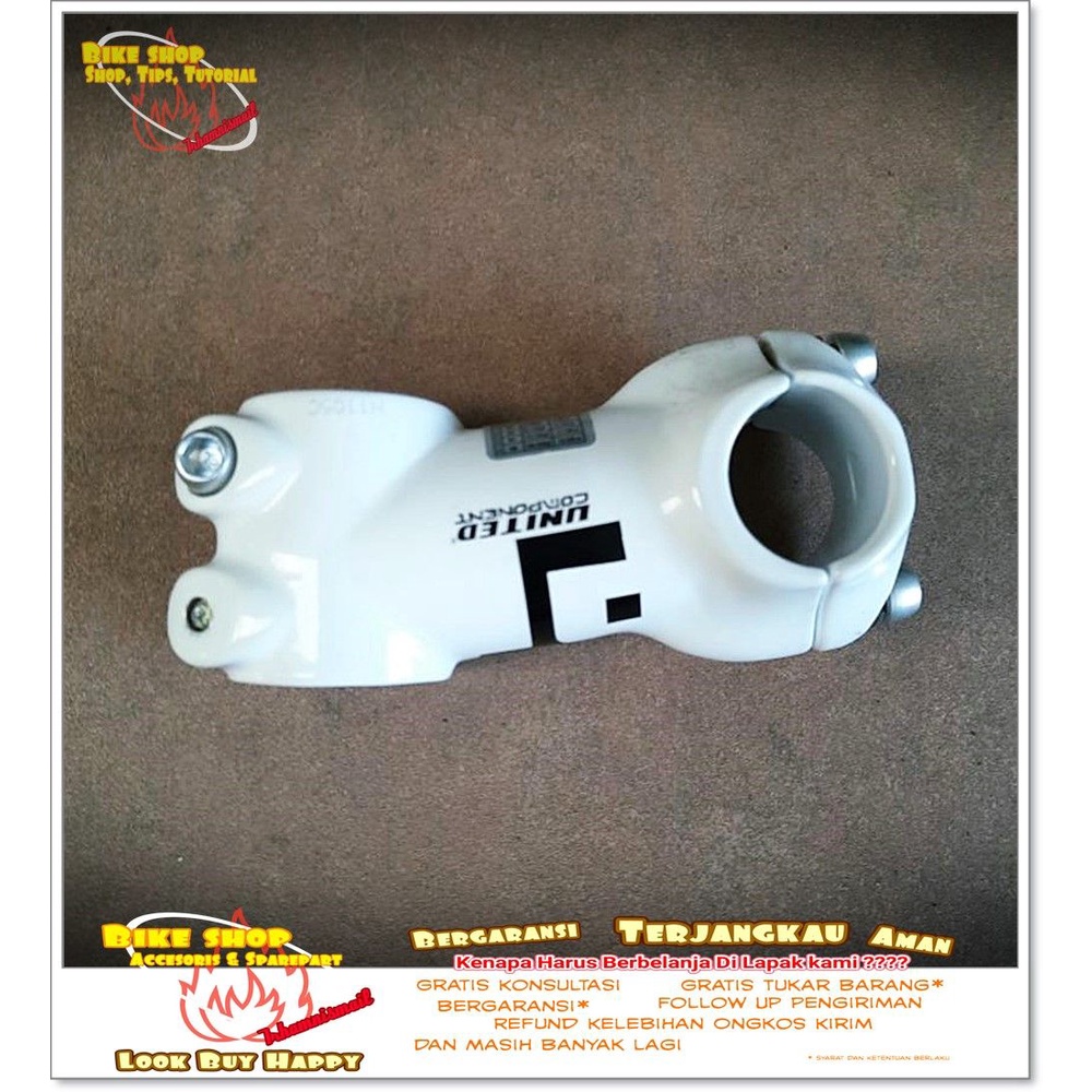 STEM UNITED 25.4-28.6 สีขาว D120A จักรยาน MTB BMX