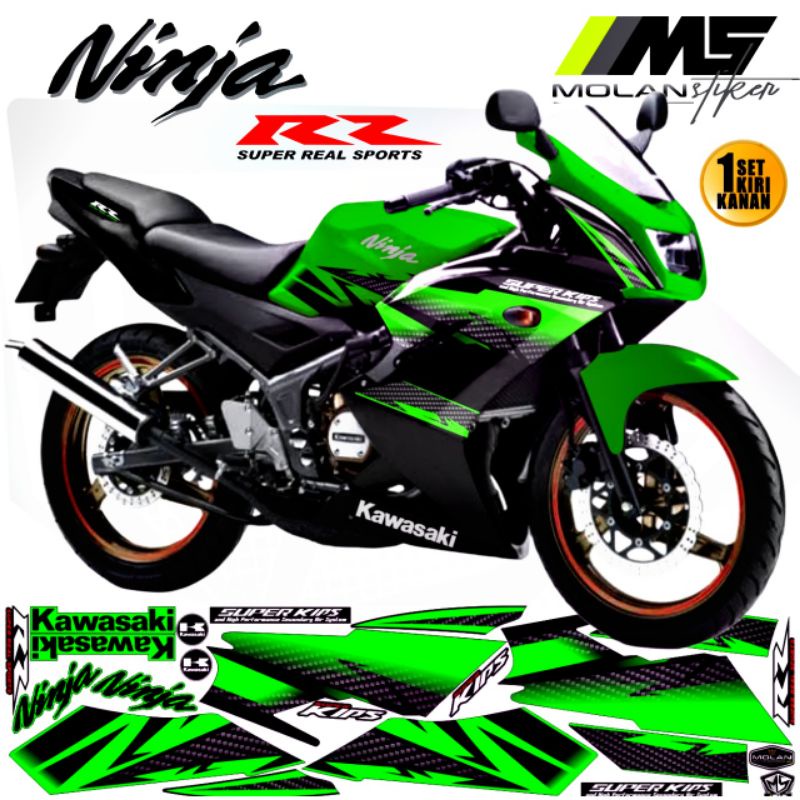 KAWASAKI HIJAU Decal สติกเกอร์ Striping Variation Ninja RR ใหม่ 150 2Tak 2012-2017 Ninja RR Special 