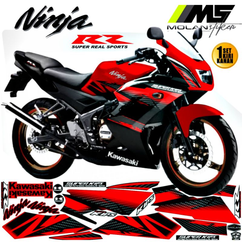 KAWASAKI MERAH Decal สติกเกอร์ Striping Variation Ninja RR ใหม่ 150 2Tak 2012-2017 Ninja RR Special 